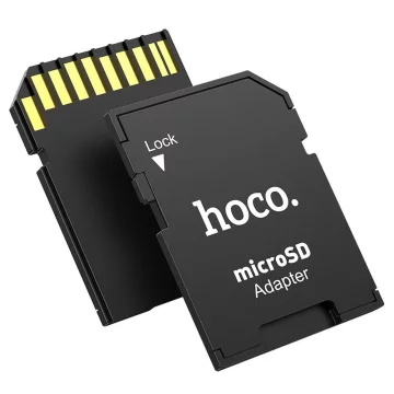 HOCO SD Memory Card Adapter HB22 Universal MicroSD to SD Black