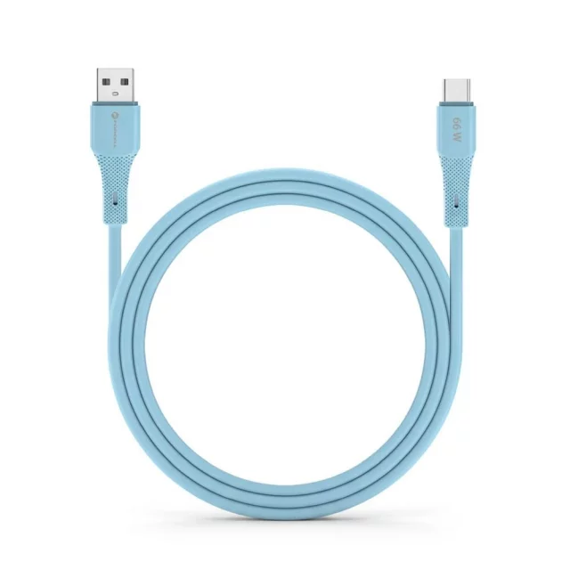 Kabel USB-A – USB-C 66W Forcell F-Energy Silicone 1 m C342 niebieski