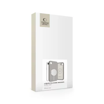 Etui Tech-Protect Liquid Silicone MagSafe iPhone 16e Stone Grey