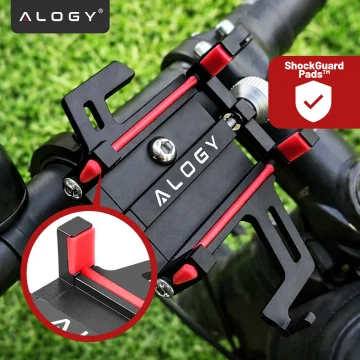 Alogy Fahrrad-Handy-Halterung, 55–95 mm, für Fahrrad, Motorroller, Schwarz