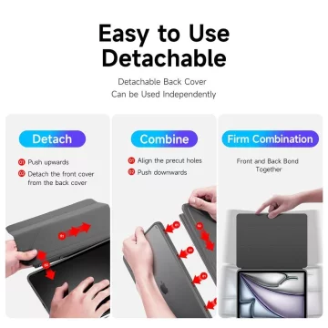 Schutzhülle mit Stifthalter für iPad Air 13 (2024) DUX DUCIS Magi schwarz