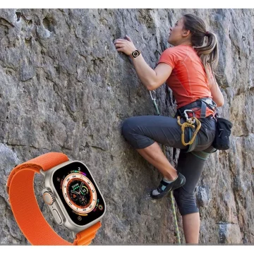 Nylon Pro Nylonarmband für Apple Watch 4 / 5 / 6 / 7 / 8 / 9 / SE / Ultra 1 / 2 (42 / 44 / 45 / 49 mm), Grün