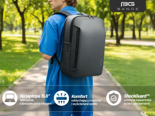 Bange 26L wasserdichter Rucksack für Laptops bis 15,6 Zoll – Geräumig und komfortabel, robust und atmungsaktiv, ideal für Stadt und Reisen, Arbeit und Flugreisen, Unisex – Grau
