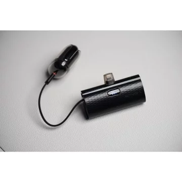 FORCELL F-ENERGY Power Plug F5K3 Powerbank z Wbudowanym Złączem Lightning PD 20W 5000 mAh Czarny