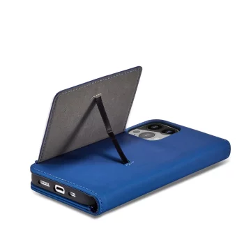 Magnet Card Case case for iPhone 13 Pro cover card wallet stand blue
