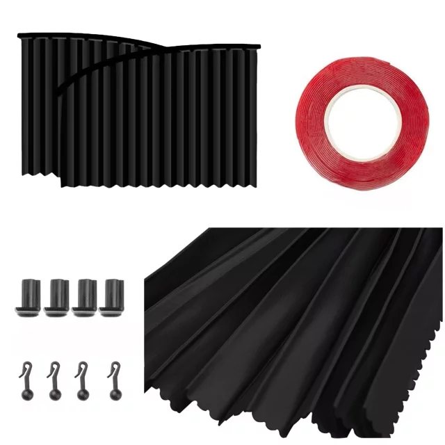 Kryt Magnetická roleta na přední boční okna pro ochranu auta proti slunci UV ochrana Černá [2 ks]