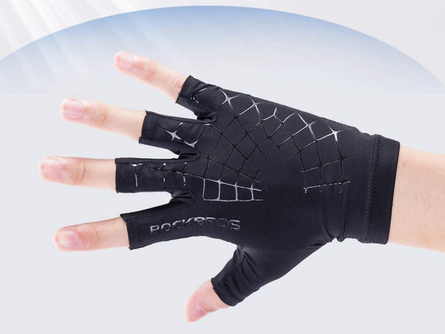 Fahrradhandschuhe S unisex RockBros fingerlose Fahrradhandschuhe atmungsaktiv