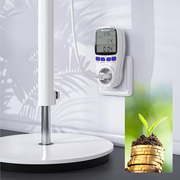 Wattmetr počítadlo proudu měřič spotřeby energie napětí pro kontakt zásuvky Digitální s bílým displejem