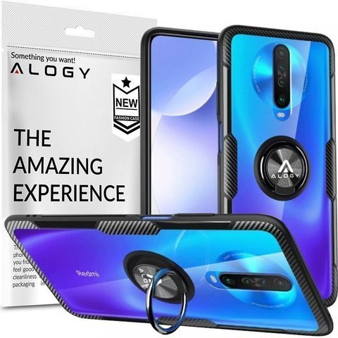 Etui Alogy Ring Holder Clear Armor do Xiaomi Redmi K30/ Poco X2 czarne