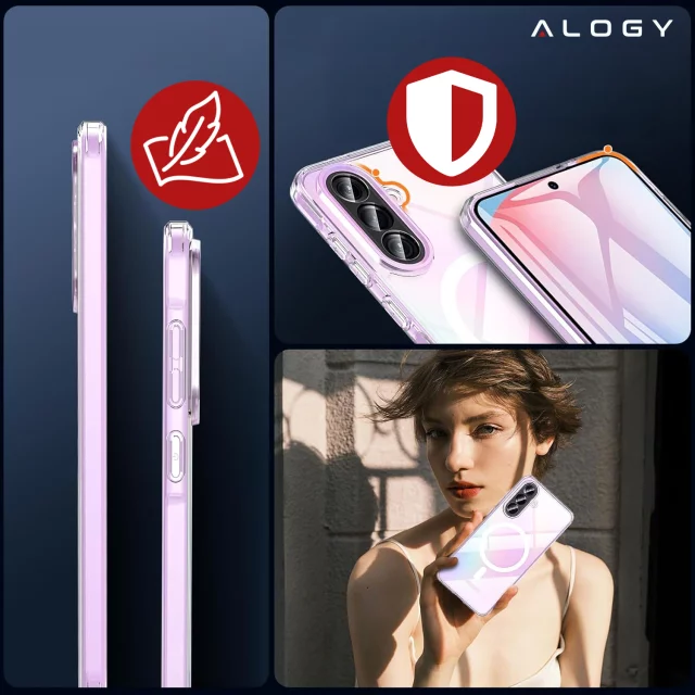 Hülle für Apple iPhone 16 Pro Max Alogy Anti-Shock Hybrid Case für MagSafe Transparent