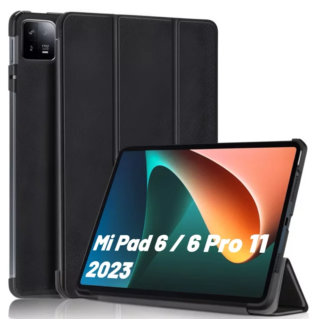 Glashülle für Xiaomi Mi Pad 6 / 6 Pro 11" 2023 Tablet-Hülle Alogy Book Cover Case Schwarz Stylus Free