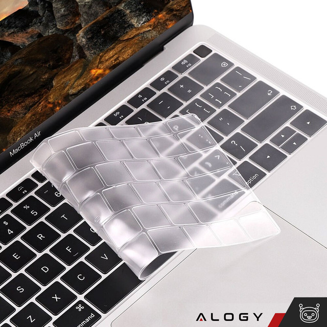 Alogy Schutzhülle Silikon Tastaturabdeckung für Apple Macbook Air 13 M1 2019-2020 Transparent