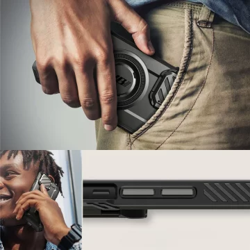 Etui Supcase UB XT Mag MagSafe iPhone 16e Black z podstawką