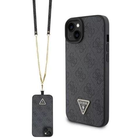 Etui Guess GUHCP15MP4TDSCPK für iPhone 15 Plus 6,7" Hardcase Crossbody 4G Metal Logo czarny/schwarz