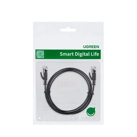Płaski kabel sieciowy UGREEN LAN Ethernet Cat. 6 0,5m czarny (NW102)