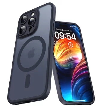 Pouzdro pro Apple iPhone 16 Pro Max Alogy MagSafe Hybrid Matte Case Matte Cover with Lens Protection Black