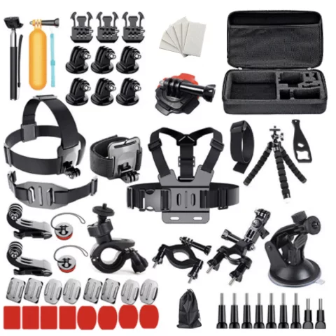 A set of universal accessories 67 in 1 for action cameras GoPro, DJI, Insta360, SJCam, Eken (GoPro 67 in 1 set)