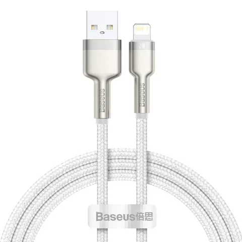 Baseus Cafule USB to Lightning kabel, 2,4A, 1m (bílý)