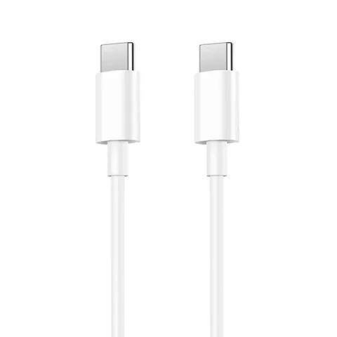Kabel USB Typ-C do Typ-C PD 20W 2m Biały Denmen Szybkie Ładowanie