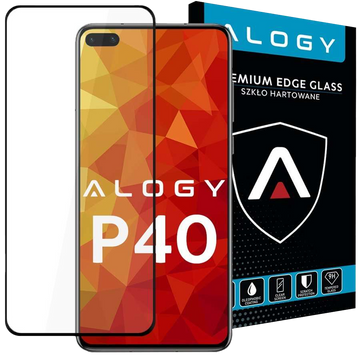 Glass Alogy Full Glue Hülle freundlich für Huawei P40 schwarz