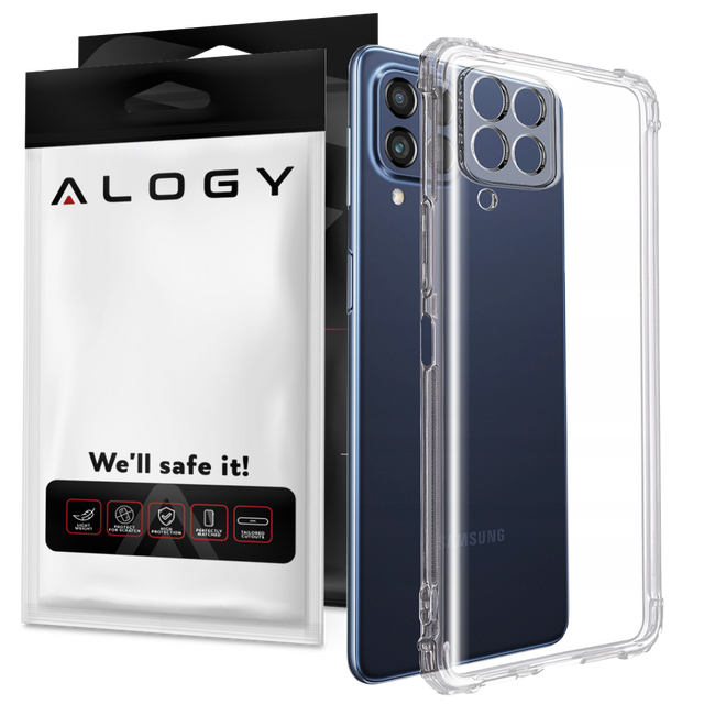 ShockProof Alogy gepanzerte Hülle für Samsung Galaxy M53 5G Transparent