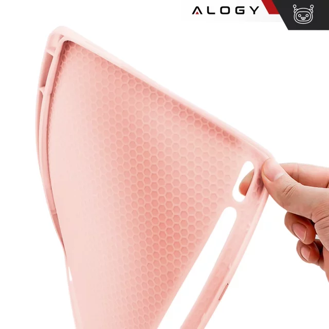 Etui z klawiaturą z miejscem na rysik do Samsung Galaxy Tab S9 FE 10.9" Alogy Keyboard Case Różowe