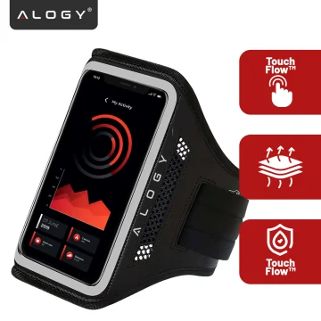 Běžecké pouzdro Alogy WaterProof Sport ArmBand vodotěsné pouzdro na ruku pro telefon 6,7 palce černé
