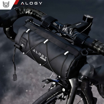 Brašna na tašku na kolo 2,5 l rám na řídítka rám na tašku obal na tašku 23,6 x 10,5 x 10 cm (S) Alogy Sport černá