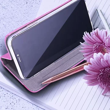 Etui Kabura SENSITIVE Book do iPhone 16 Różowy z Podstawką