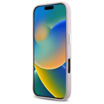 Etui Karl Lagerfeld do iPhone 16 6.1" Różowy MagSafe Hardcase FW Metal Plate