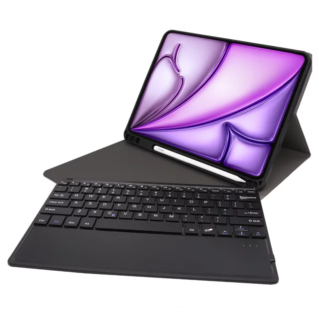 Etui ochronne z klawiaturą Alogy Keyboard case z miejscem na rysik klawiatura bezprzewodowa do Apple iPad Air 13" czarne 
