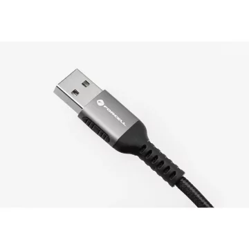 Kabel USB-A na Lightning 12W 2m Nylon Forcell Hliník Bílý