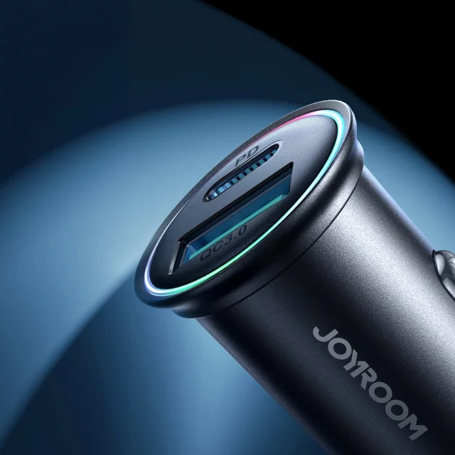 Mini ładowarka samochodowa Joyroom JR-CCN04 60 W USB-A & USB-C – czarna