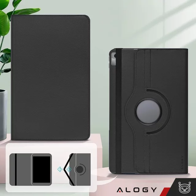 360 Hülle für Lenovo Tab M11 10,95" TB330FU / TB330XU / TB331FC Drehbare Abdeckung Tablet Flip Cover Case Alogy Schwarz