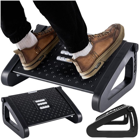Kancelář podnožka podnožka nohy pro práci kancelářská masáž nohou nastavitelná výška nastavení Alogy černá