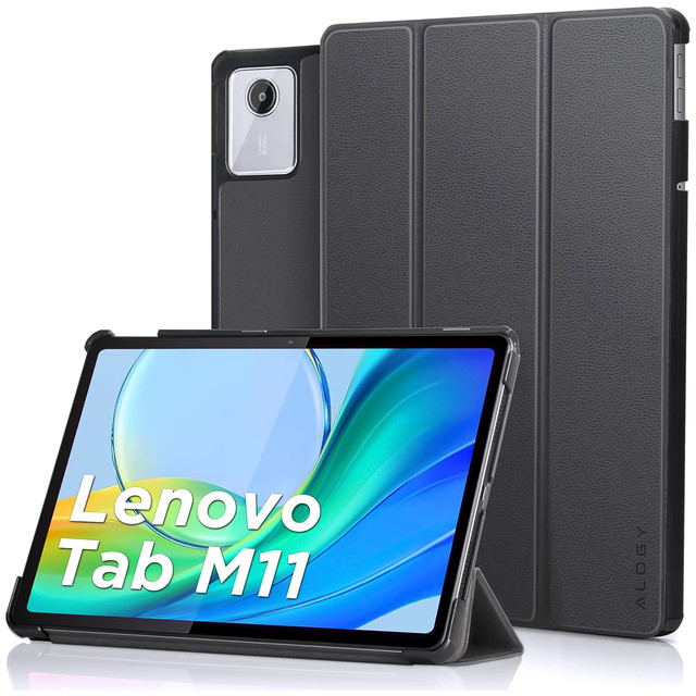 Etui do Lenovo Tab K11 / K11E 11” M11 10.95" TB330FU / TB330XU / TB331FC Book Case Cover z klapką obudowa futerał pokrowiec Alogy Szare + Szkło + Rysik