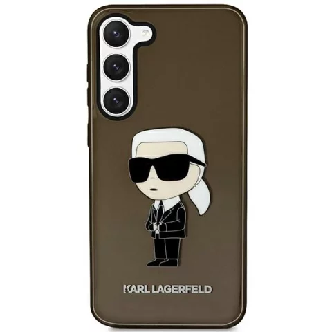 Ochranné pouzdro na telefon Karl Lagerfeld KLHCS23MHNIKTCK pro Samsung Galaxy S23 Plus S916 černo/černé pevné pouzdro Ikonik Karl Lagerfeld