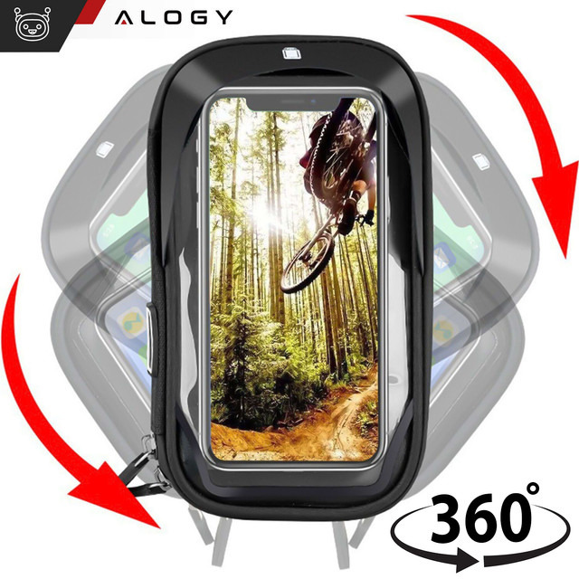 Pouzdro Brašna na kolo Pouzdro na telefon 6,4 palcový držák na řidítka na kolo 0,5 l Černá Nástroje Multitool Keys 16v1 Alogy