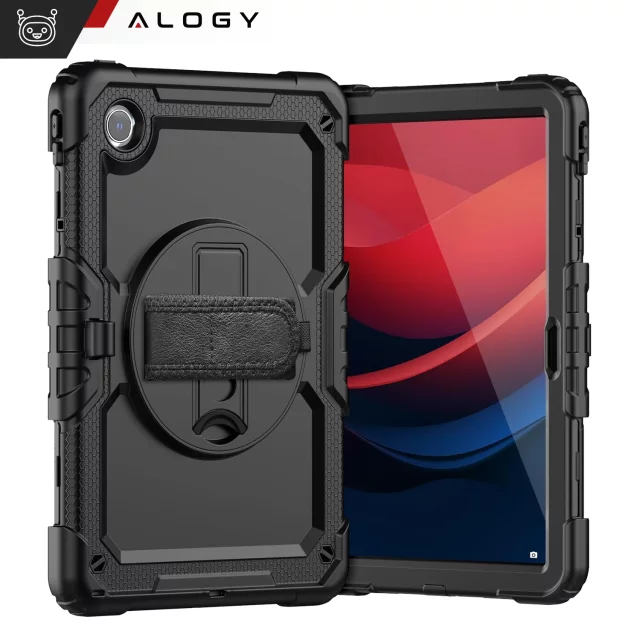 Etui pancerne 360 z miejscem na rysik do Lenovo K11/ K11E 11” / M11 10.95" 11" TB330FU TB330XU TB331FC Alogy Pirate 360 Case obudowa na tablet Czarne