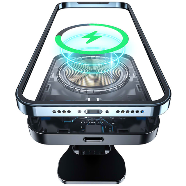 Držák do auta s Qi nabíječkou pro MagSafe Alogy na 15W mřížku Black