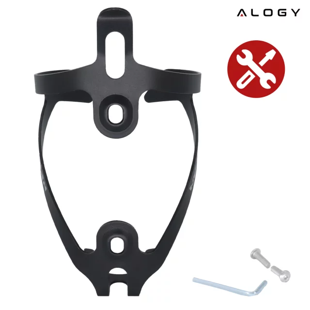 Koszyk na bidon napój butelkę wodę uchwyt rowerowy do roweru bidonu uniwersalny Czarny