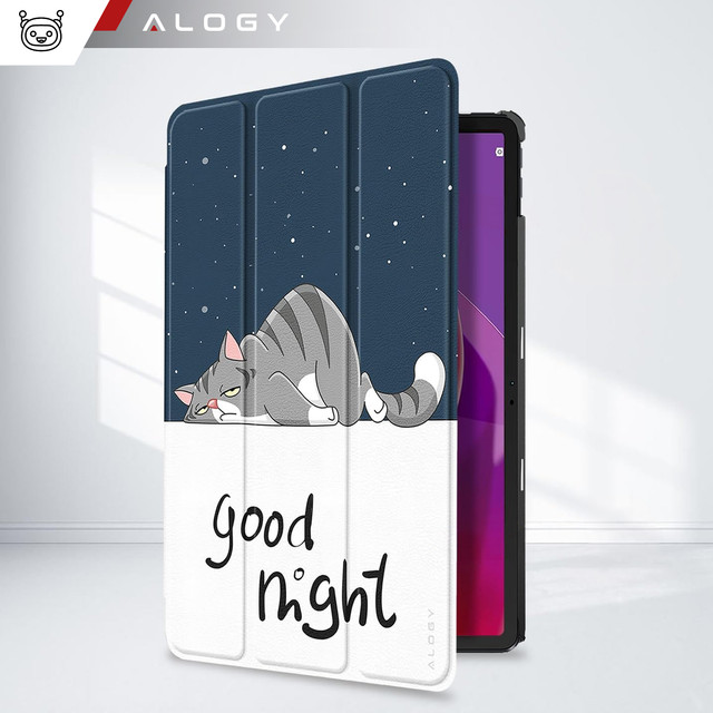Etui do Lenovo Tab K11 / K11E 11” M11 10.95" TB330FU / TB330XU / TB331FC obudowa na tablet Case Alogy Book Cover Sleeping Cat + Rysik