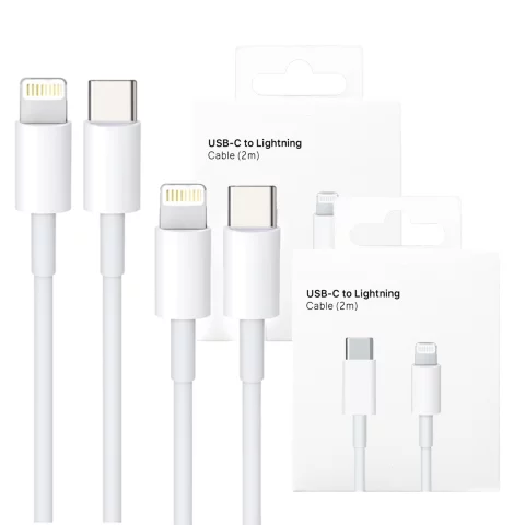 2x Kabel USB-C do Lightning do Apple iPhone iPad iPod 20W 2m BOX Biały