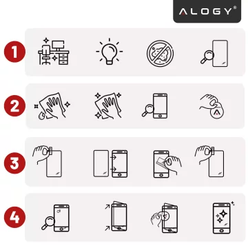 Szkło Hybrydowe „NIETŁUKĄCE” 9H do Zebra TC22/TC27, Płaskie na Cały Ekran, Elastyczne i Odporne, Alogy FlexiGlass™ Full – Transparentne