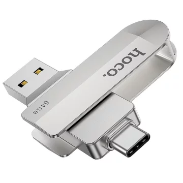 HOCO USB A Typ C Pendrive UD10 64GB USB 3.0 drehbar, breite Kompatibilität