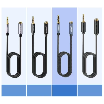 Kabel UGREEN adapter przedłużacz AUX mini jack 3,5 mm 2m niebieski (AV118)