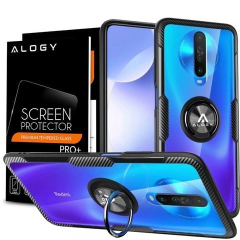 Alogy Ring Holder Clear Armor Case pro Xiaomi Redmi K30 / Poco X2 Black Alogy Glass