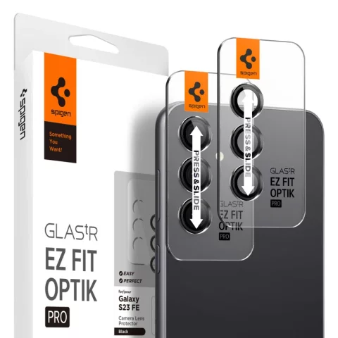 Osłona aparatu Spigen Optik.tr ”Ez Fit” Camera Protector 2-pack do Samsung Galaxy S23 FE Black