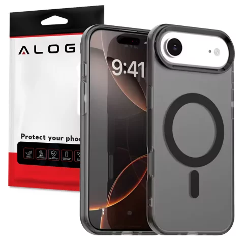 Pouzdro Apple iPhone 17 Air – matný kryt MagSafe s ochranou čočky, tenký a odolný proti poškrábání, perfektně padne – Alogy Skinny MatteCase™ černý
