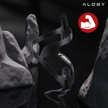 Koszyk na bidon napój butelkę wodę uchwyt rowerowy do roweru bidonu uniwersalny Czarny